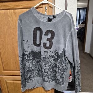 Harley-Davidson Gray Harley Davidson Graphic Crewneck Sweat Shirt